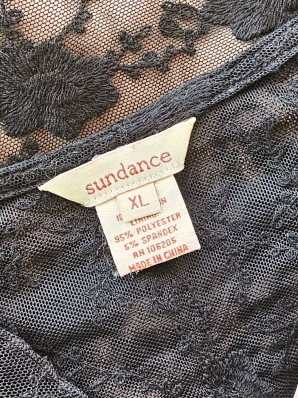 Sundance Happily Ever After Dress XL Black Lace Maxi - Picture 9 of 10